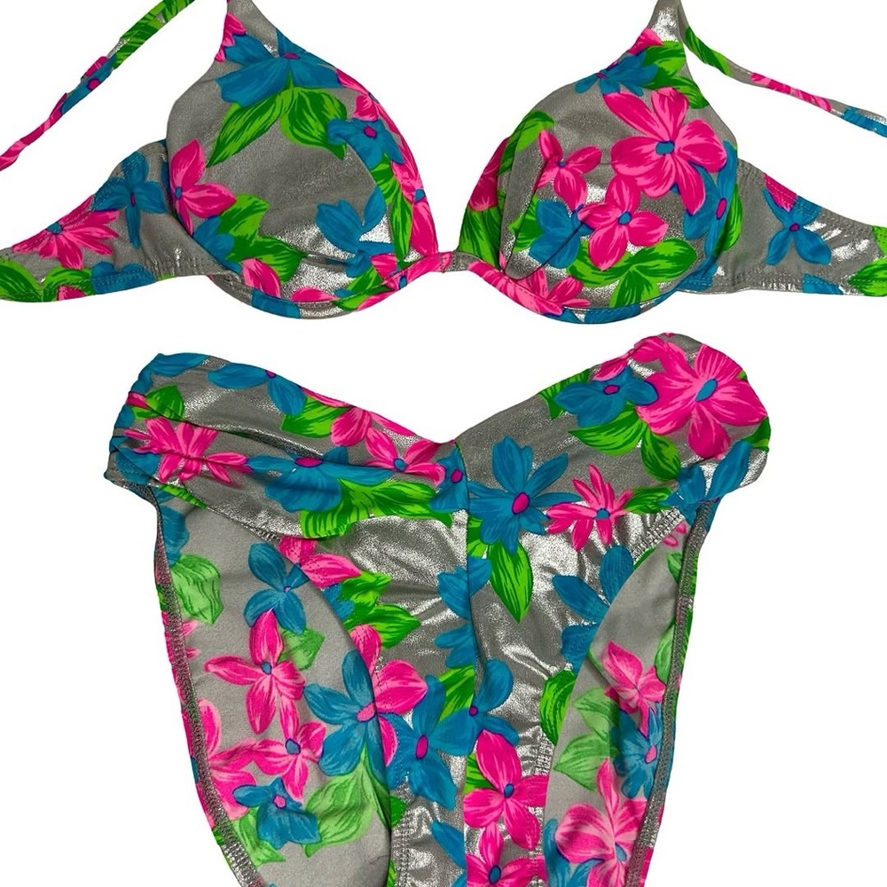 BRAND NEW VINTAGE CARABELLA METALLIC FLORAL - Bikini